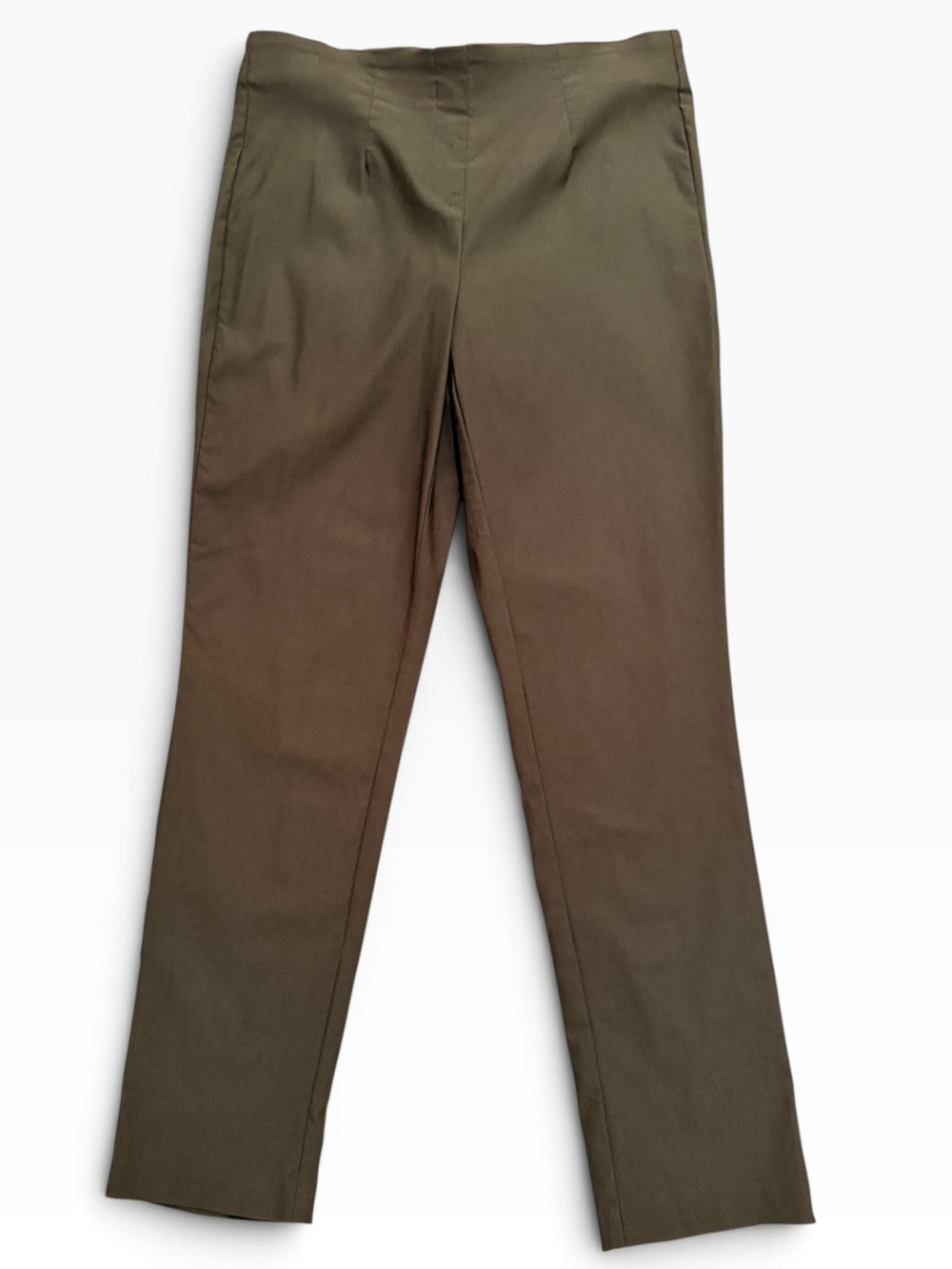 Tribal  Olive Green Century Stretch Twill Straight-Leg Pull On Pants 8